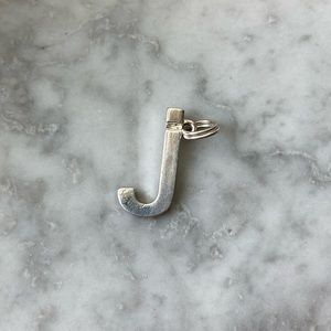 J Sterling Silver Charm